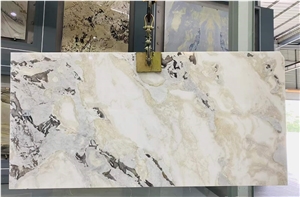 Picasso White Marble Slabs For Interior Walling And Flooring