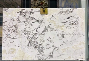 Picasso White Marble Slabs For Interior Walling And Flooring