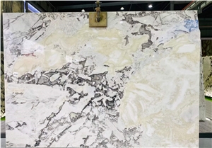 Picasso White Marble Slabs For Interior Walling And Flooring