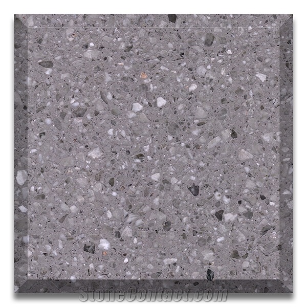 Artificial Cheap Grey Floor Texture Terrazzo Tile Slab
