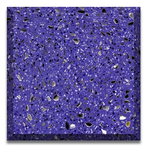 Artificial Seamless Green Tile Multi Color Terrazzo Slab