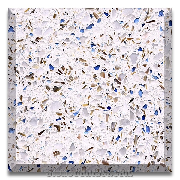 Console Natural Wall Stone Tile Terrazzo Slab For Floor