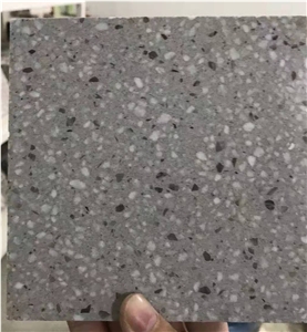 Customize Tile Floor Stone Bathroom Grey Flooring Terrazzo