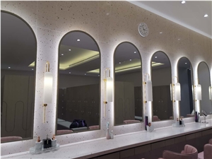Pink Modern Or Pure Rectified Floor Terrazzo Tile Slab