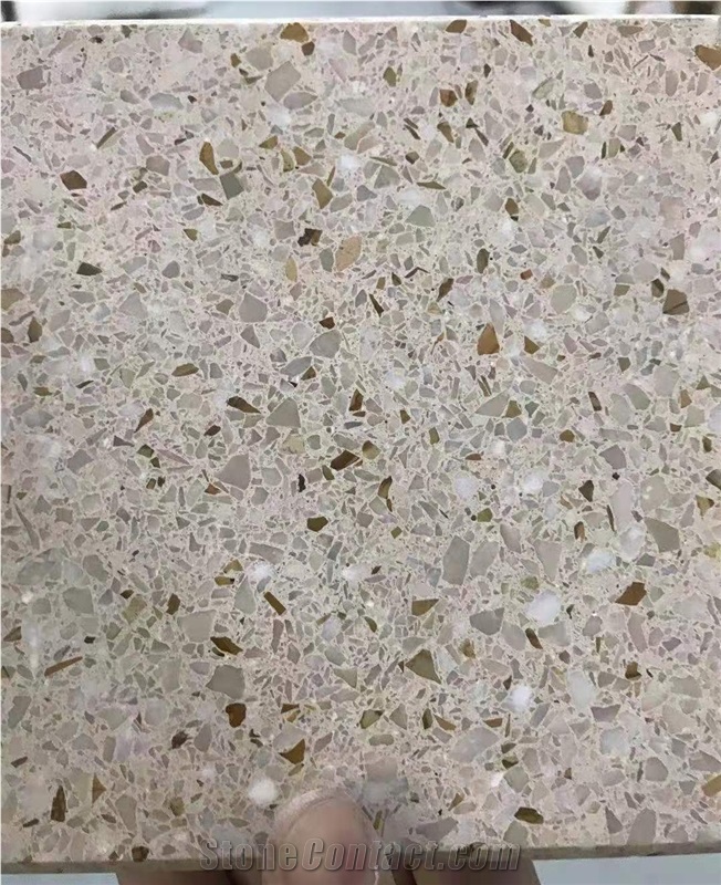 Precast Matt Polish Outdoor Indoor Cement Tile Terrazzo Slab