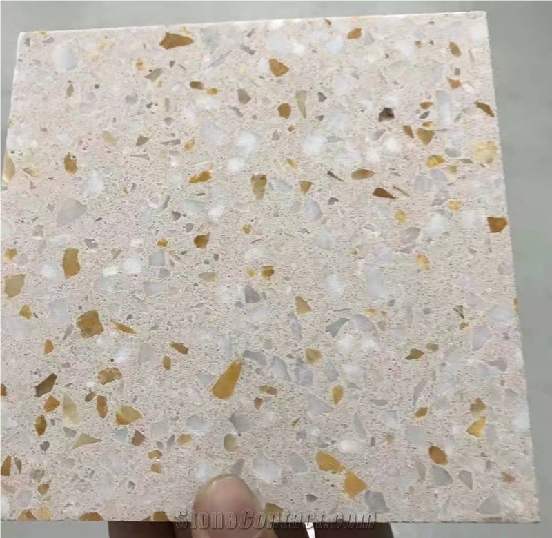 Precast Matt Polish Outdoor Indoor Cement Tile Terrazzo Slab