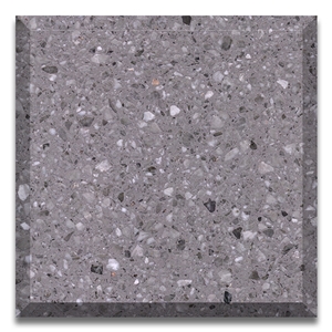 Precast Place Joint Floor Stone Dark Grey Terrazzo Slab Tile