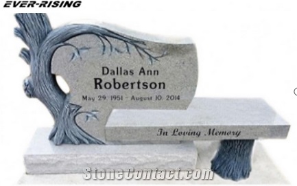 G633 Granite Tree Headstone From Factory