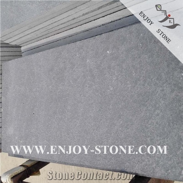 Exfoliated /Flamed Black Basalt Cut To Size Tiles