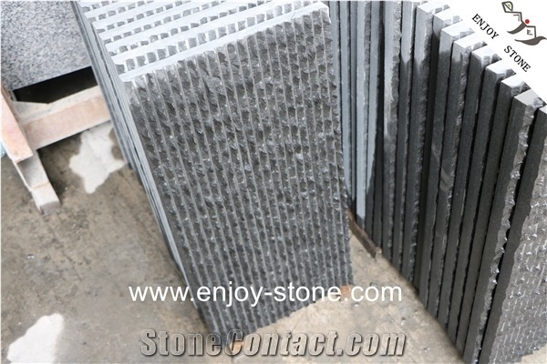 Half-Planed Mongolia Black Basalt Floor Cover Tile