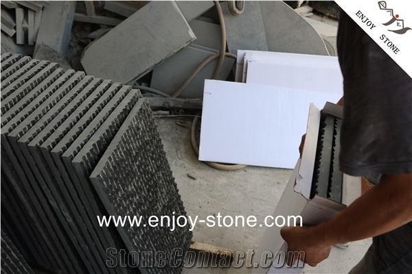 Half-Planed Mongolia Black Basalt Floor Cover Tile