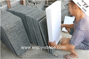 Half-Planed Mongolia Black Basalt Floor Cover Tile