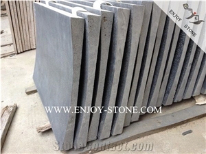Honed Grey Basalt Curved Tiles For Exterior Wall Cladding
