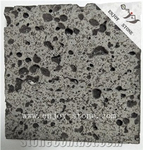 Sawn/Bush Hammered /Honed Grey Lavastone Tile