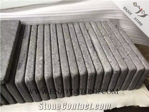 Tumbled Hainan Black Basalt Slabs/ Tiles/Cut To Size