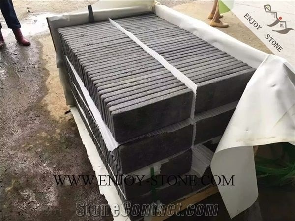 Tumbled Hainan Black Basalt Slabs/ Tiles/Cut To Size