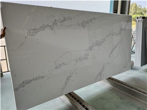 Arabescato White Quartz Engineered Stone Slabs