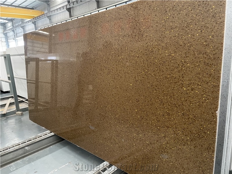 Brown Quartz Slabs Engineered Stone Slabs