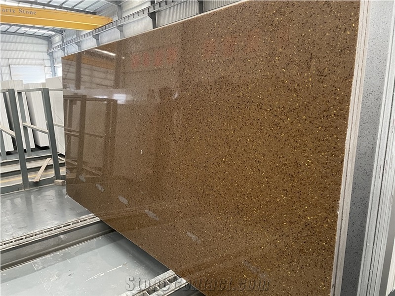 Brown Quartz Slabs Engineered Stone Slabs