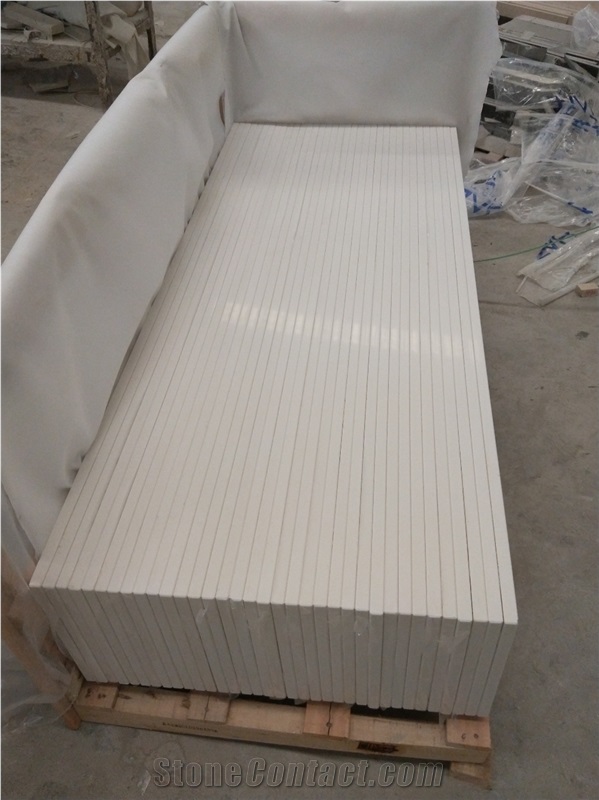 Pure White Artificial Stone Stairs, Steps