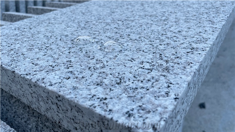 G602 Bianco Sardo Granite Tiles Bushhammered
