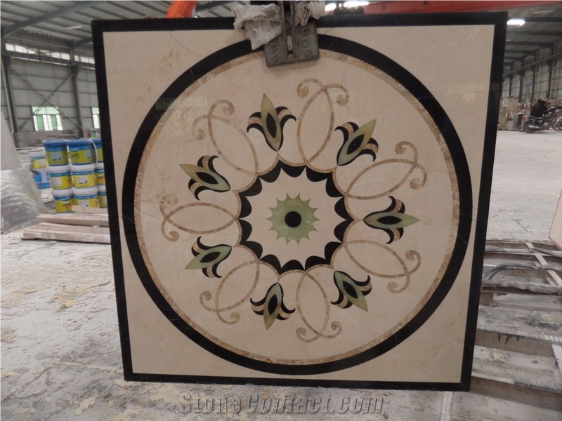 Waterjet Meddallion Marble Stone Interior Floor Tiles