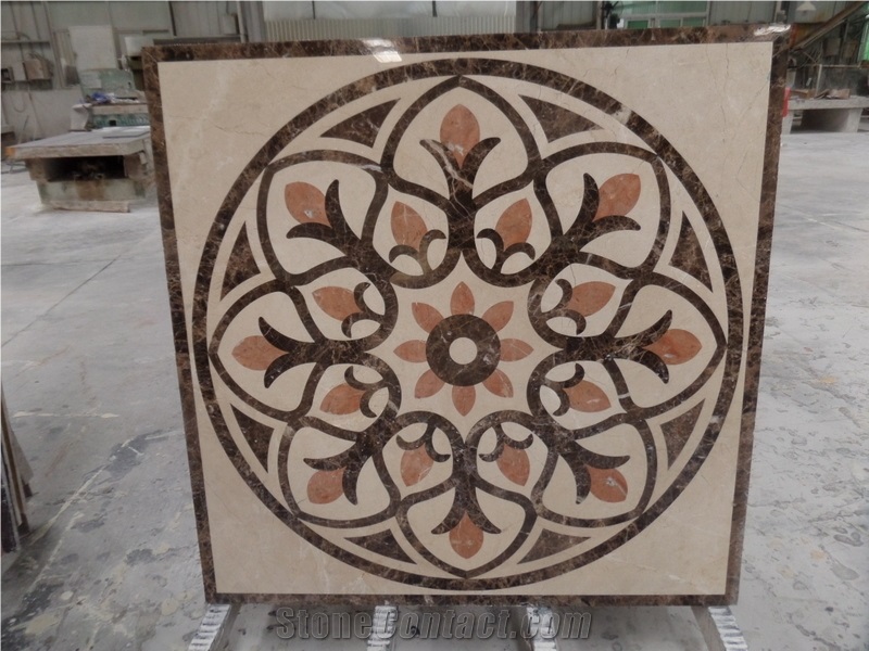 Waterjet Meddallion Marble Stone Interior Floor Tiles