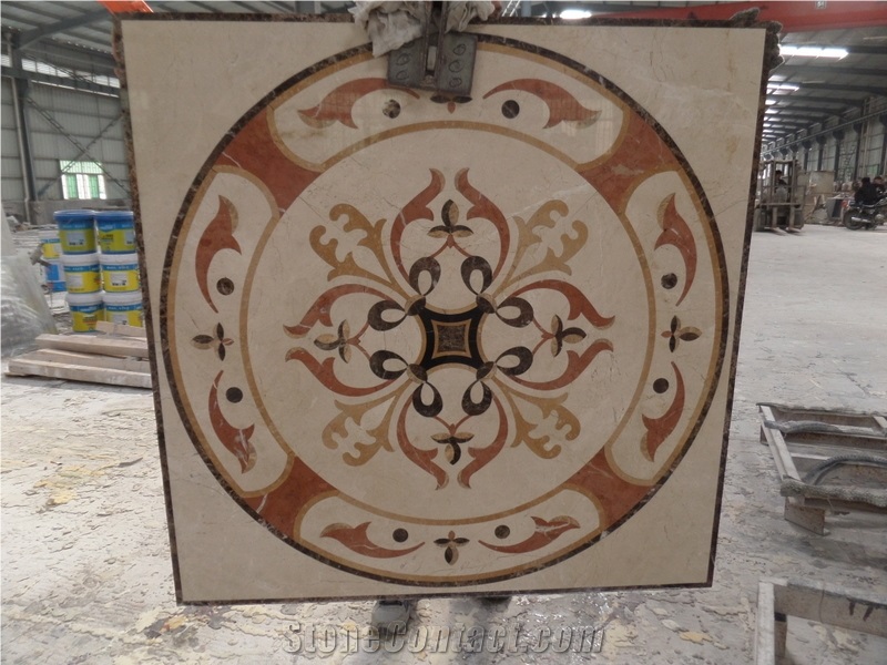 Waterjet Meddallion Marble Stone Interior Floor Tiles