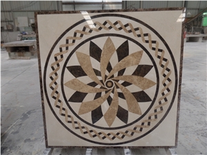 Waterjet Meddallion Marble Stone Interior Floor Tiles