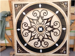 Waterjet Meddallion Marble Stone Interior Floor Tiles