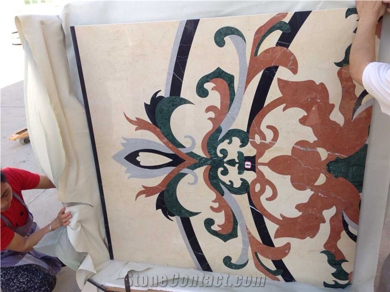 Waterjet Meddallion Marble Stone Interior Floor Tiles
