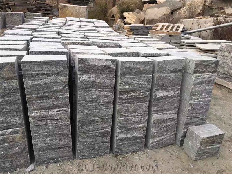 Nero Santiago Granite Wall Stone,Facade Wall Brick