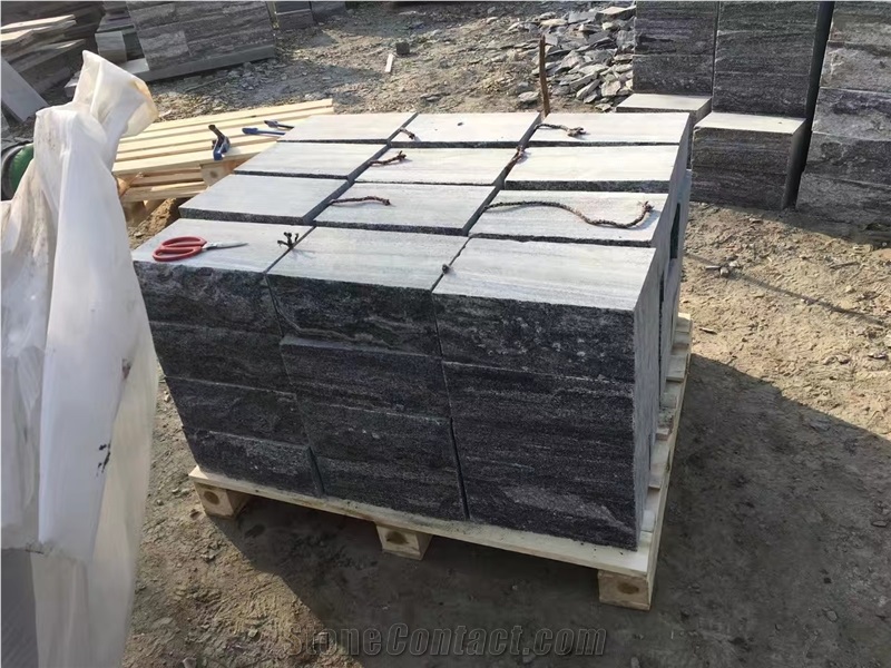 Nero Santiago Granite Wall Stone,Facade Wall Brick