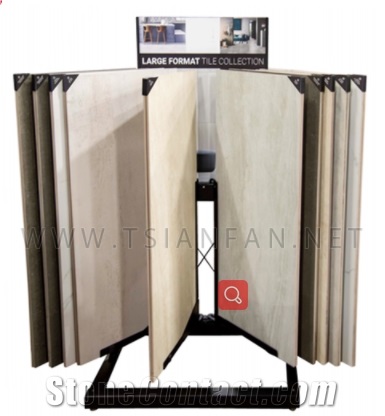 Metal Porcelain And Stone Large Tile Format Wing Display