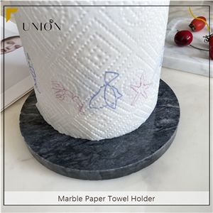 UNION DECO Marble Paper Towel Holder Stand For Home