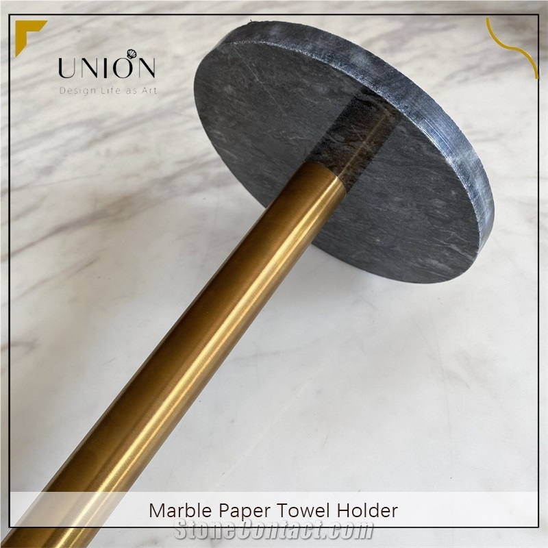 UNION DECO Marble Paper Towel Holder Stand For Home