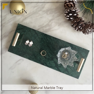 UNION DECO Small Green Marble Serving Food Tray