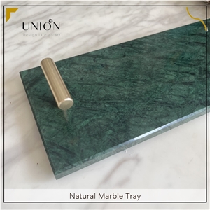 UNION DECO Small Green Marble Serving Food Tray