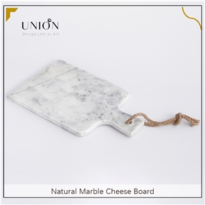 UNION DECO White Marble Cutting Board And Serving Tray