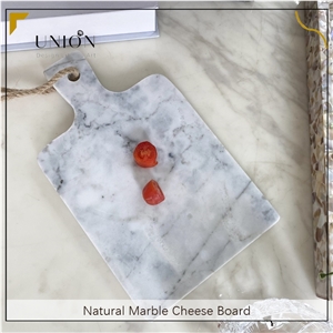 UNION DECO White Marble Cutting Board And Serving Tray