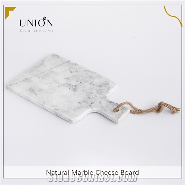 UNION DECO White Marble Cutting Board And Serving Tray