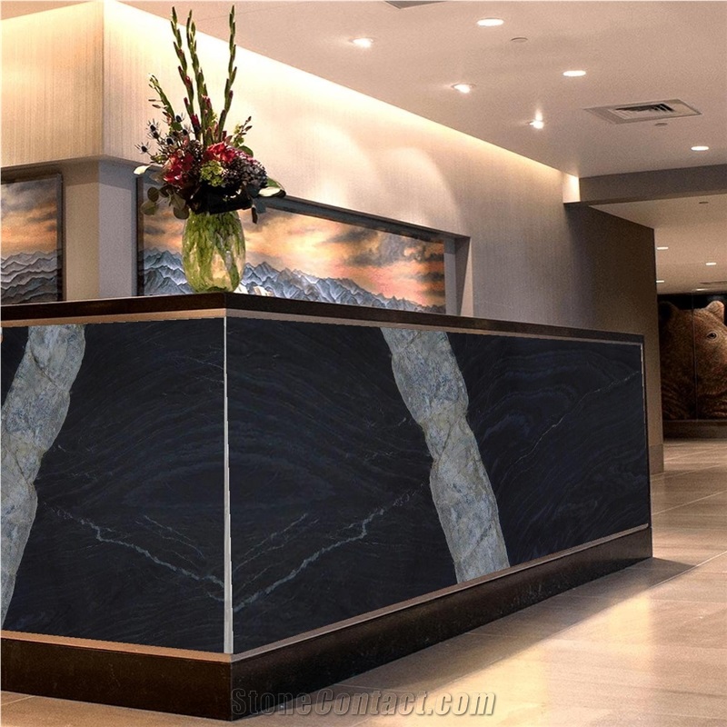 Oaster Black Quartzite Slabs