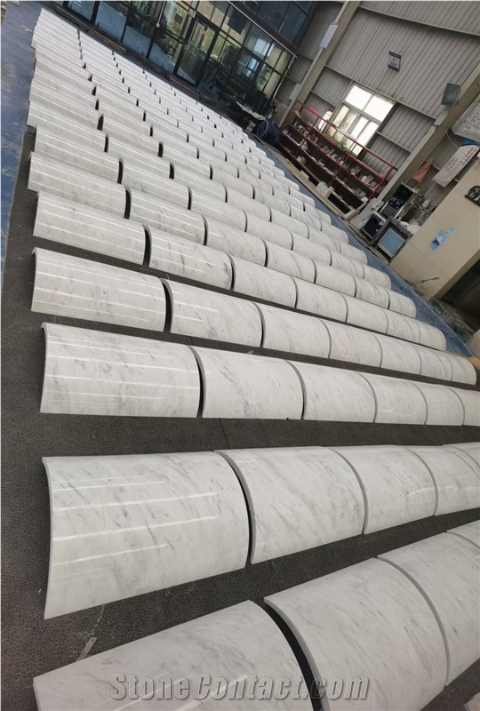 Eastern White Marble Hollow Column Panels White Marble Hollow Stone Pillar