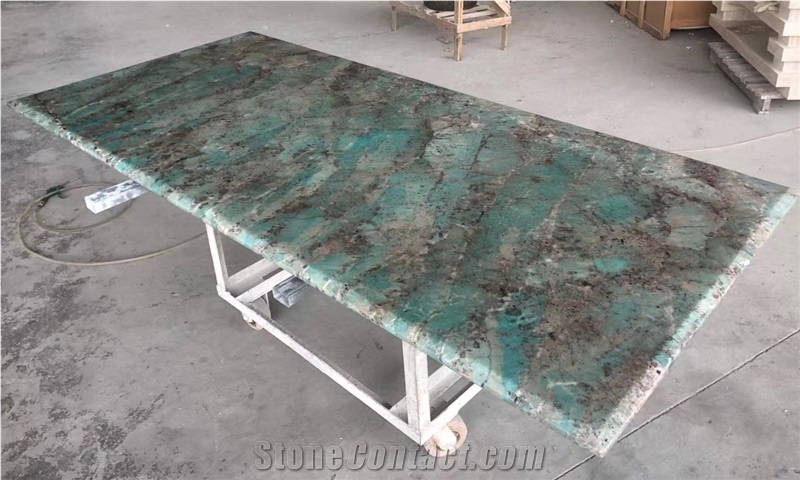 Luxury Amazon Green Quartzite Slabs Emerald Green