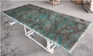 Luxury Amazon Green Quartzite Slabs Emerald Green