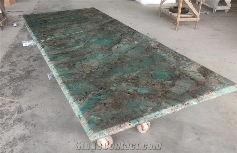 Luxury Amazon Green Quartzite Slabs Emerald Green