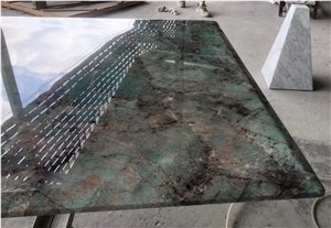 Luxury Amazon Green Quartzite Slabs Emerald Green