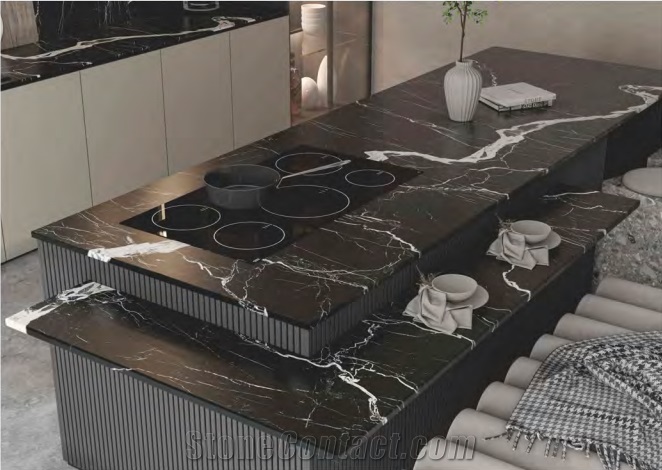ARARAT LIGHTING BLACK, Artificial Stone Slab, Sintered Stone