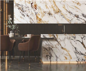 HERMES GOLD RIMMED WHITE, Artificial Stone , Sintered Stone