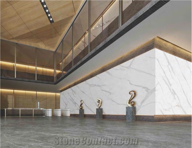 SAINT BLANC CALACATTA, Artificial Stone Slab, Sintered Stone